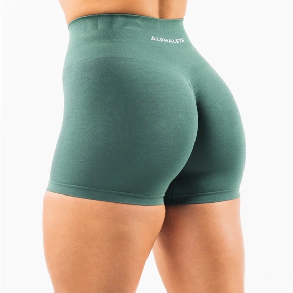 Alphalete Pants - Alphalete Green Bike Shorts
